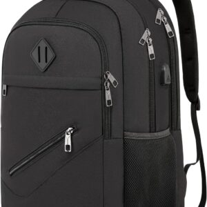 BIKROD Rucksack Herren und Damen, Schulrucksack Jungen Mädchen Teenager, Wasserdicht Schulranzen Laptoptasche mit USB Ladeanschluss, Arbeit Reisen Backpack mit Anti Diebstahl Tasche