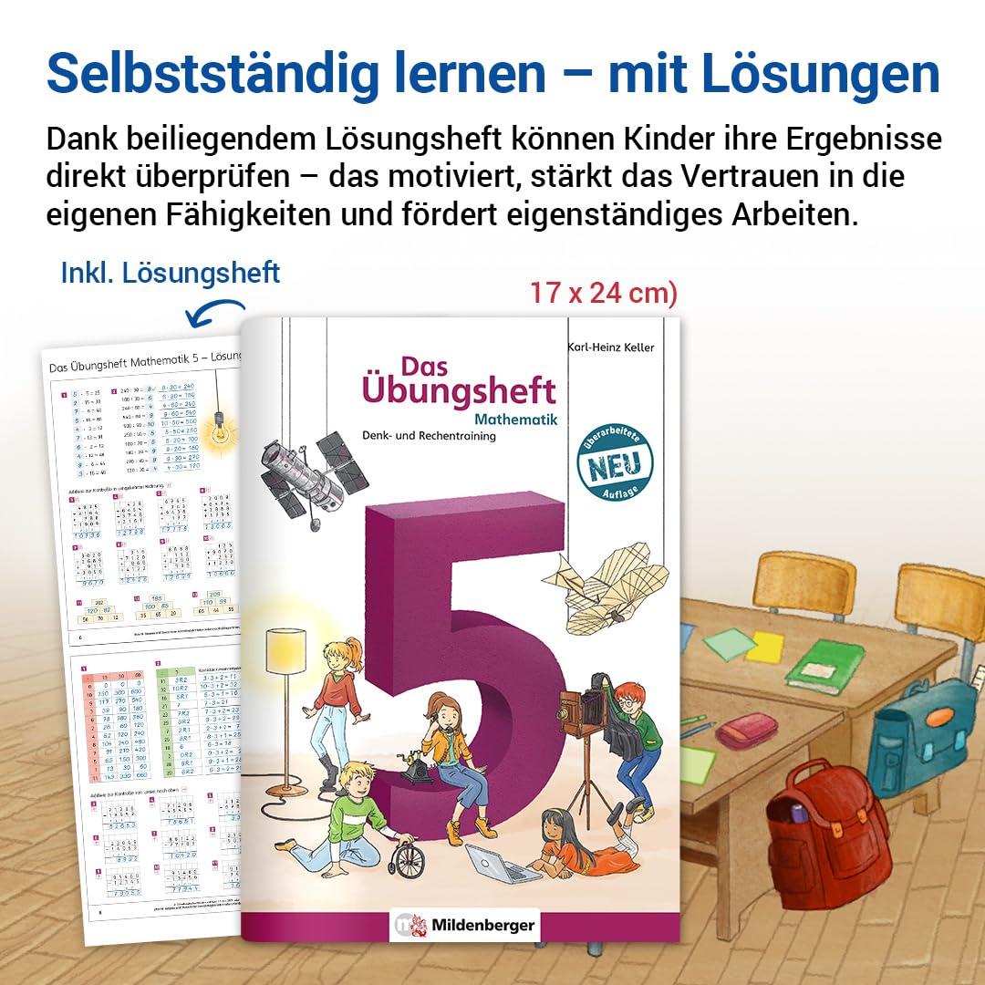 Das Übungsheft Mathematik 5 – Überarbeitete Neuauflage | Denk- und Rechentraining | Tägliches 5-Minuten-Training | Inkl. Lösungen & Lernsoftware online | 64 Seiten – Bild 8