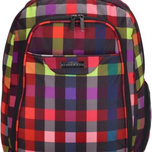 Laptop Backpack SoftLite 17 Inch Practical Laptop Backpack with Compartment up to 17 Inches with Outer and Pockets Ideal for Job, School or University (Multicolorcheck, Laptop Backpack 17 Inches)