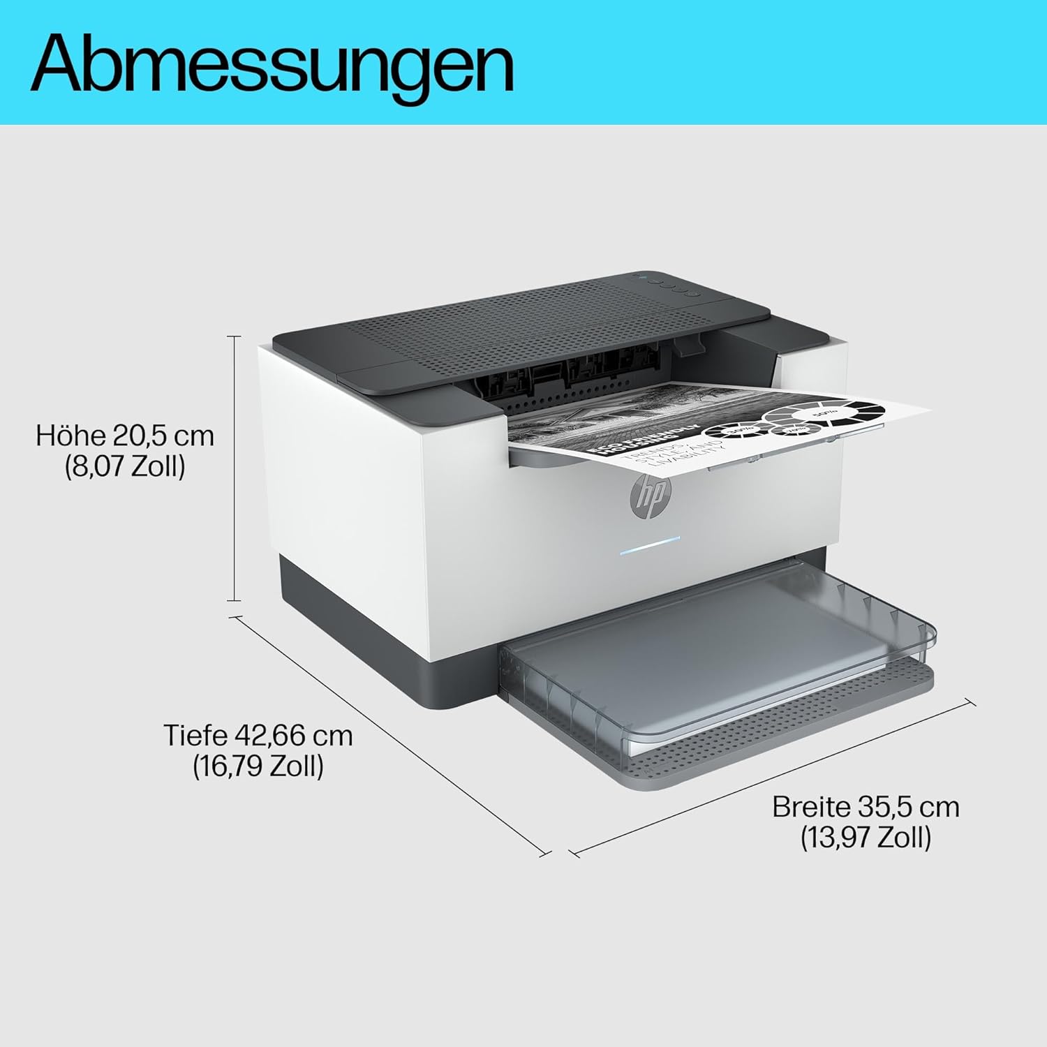 HP LaserJet M207dw Laser Printer Black and White, Fast Double-Sided Printing, Dual-Band Wi-Fi, USB, LAN, Smart App, LED Control Panel – Bild 10