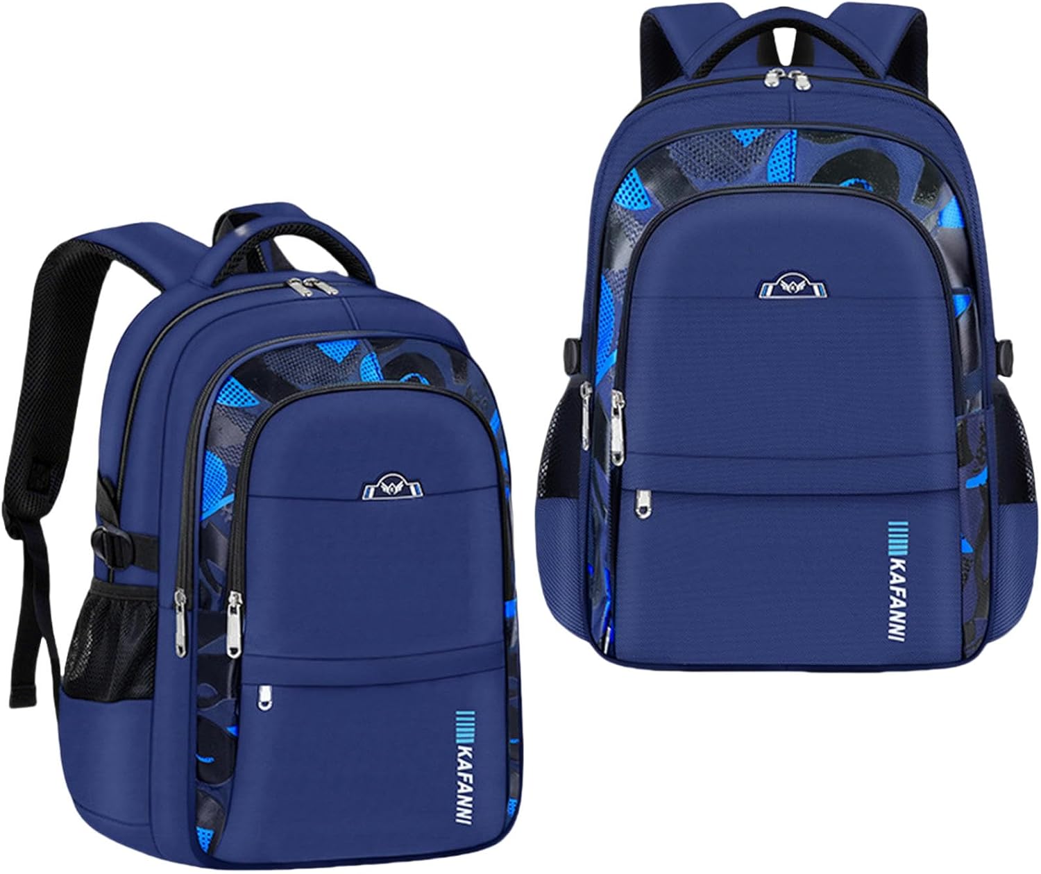 School Backpack, Primary School Backpack, Weast Resistant, Waterproof, Large Capacity, Spine Protection Backpack, 1-6 Class Blue, 45 x 31 x 22 cm
