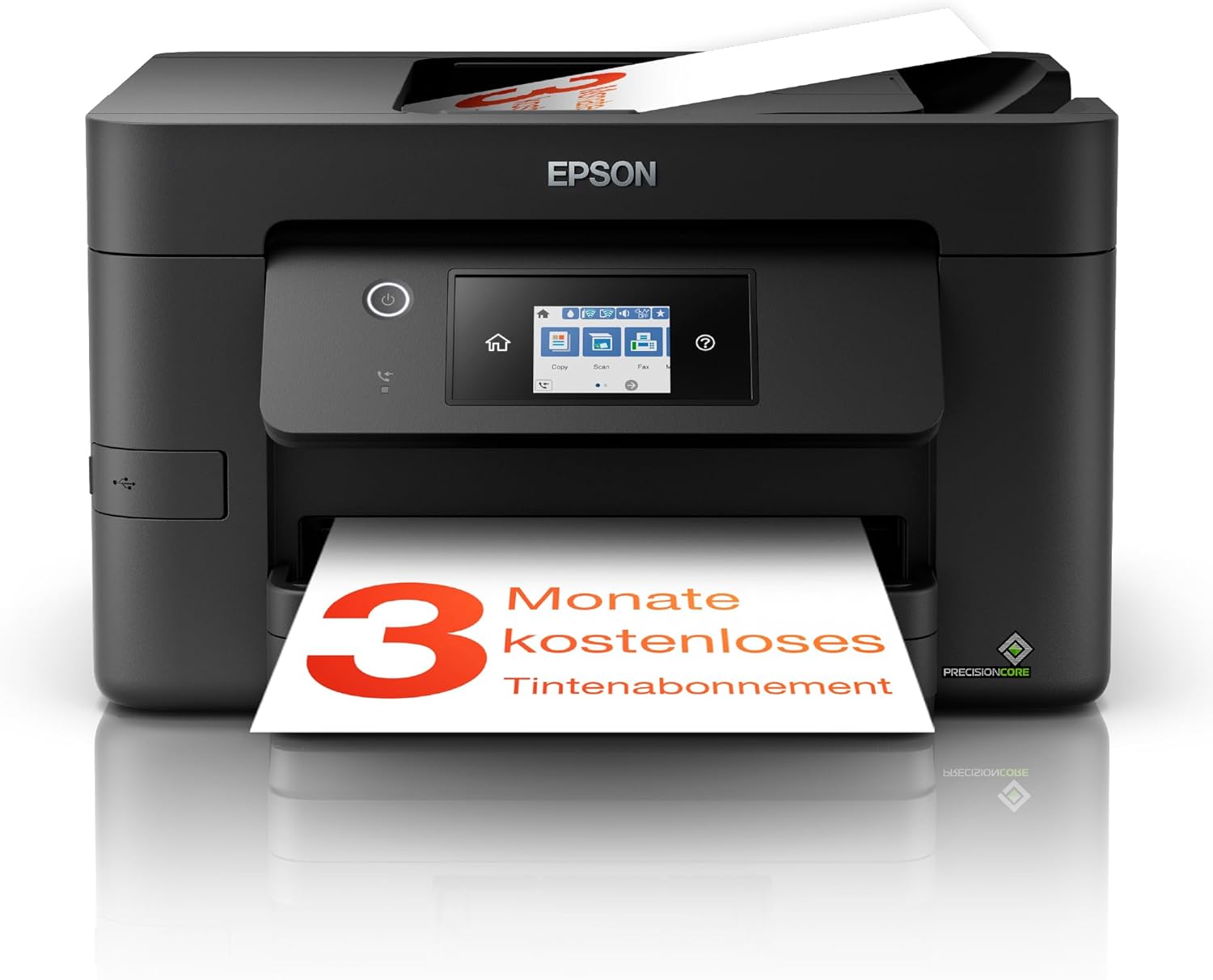 Epson WorkForce Pro WF-3820DWF 4-in-1 Ink Multifunctional Device (Print, Scan, Copy, Fax, ADF, WiFi, Ethernet, NFC, Duplex, Single Cartridges, DIN A4), incl. 9 Months ReadyPrint Flex Ink Tariff