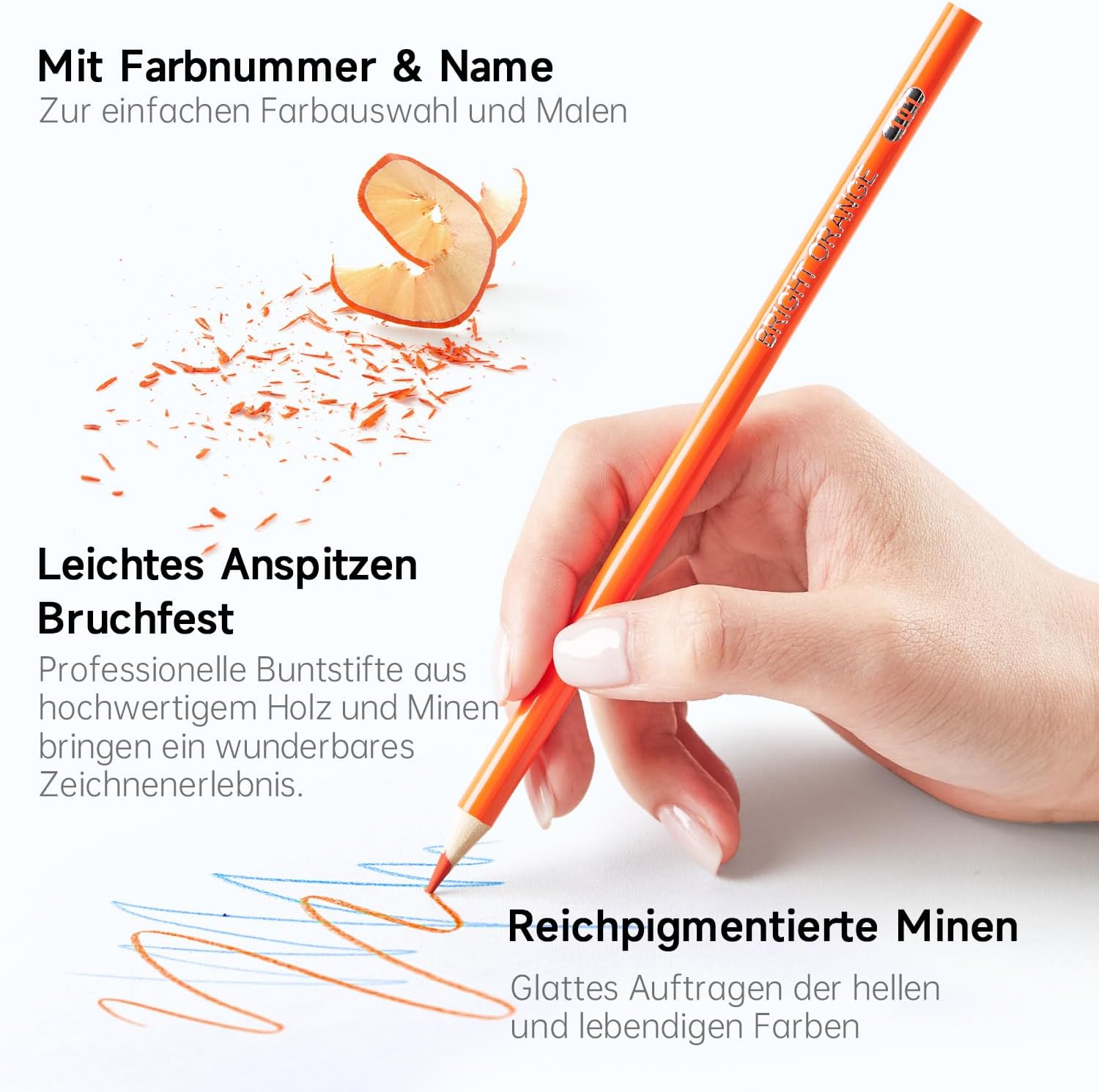 Shuttle Art 172 Colouring Pencils Set, Perfect Colouring Pencils for Adults, Children and Artists for Colouring, Painting and Sketching, Soft Wax Based Colouring Pencils, Wooden Pencils, Colouring – Bild 3
