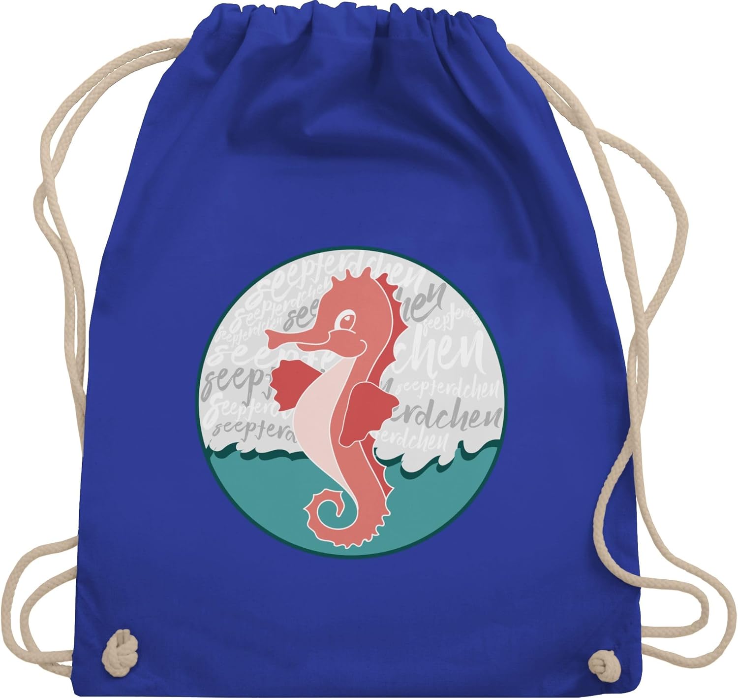 Shirtracer - Children's sports clothing - seahorse badge - gym bag and fabric bag made of cotton