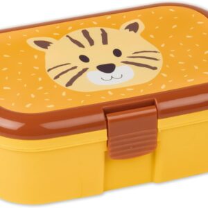 Lutz Mauder Children's Lunch Box with Compartments, Tiger Lunch Box Children's Lunch Box, Snack Box, Nursery, School, Nursery, Preschool, Travel, Picnic