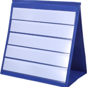 Cabilock Kartenständer Dreieck Tisch Chartständer Klein 305X33cm Stoff Taschenhalter für Klassenzimmer Stundenplan Organisation