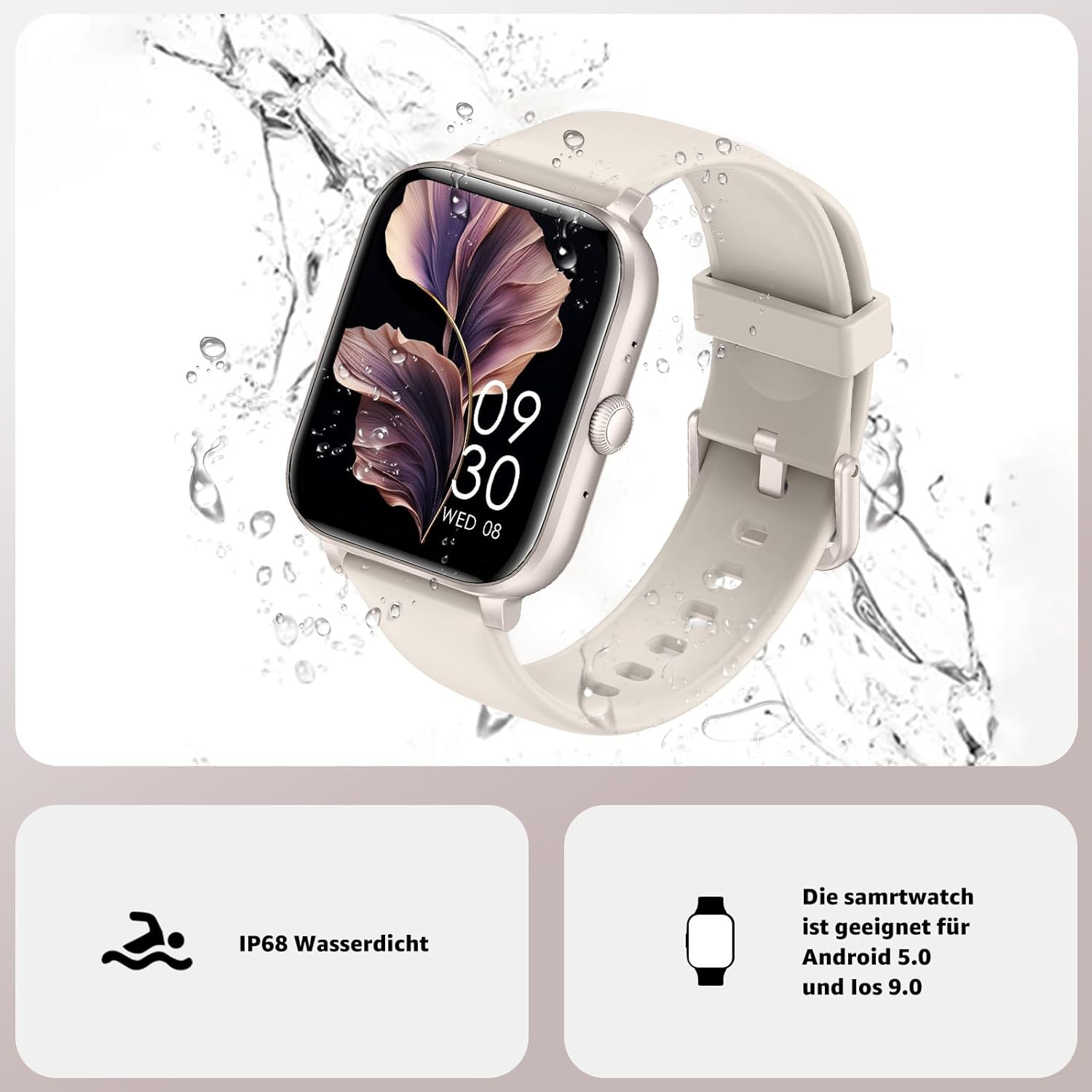 ASWEE Smartwatch Men Women with Bluetooth Calls, 1.83 Inch HD Fitness Watch with Heart Rate Monitor/Sleep Monitor, 123+ Sports Modes Smartwatch, Fitness Tracker with Pedometer, IP67 Waterproof for – Bild 7