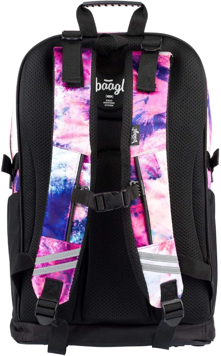 3 Cubic Set - Girls’ School Backpack Set 3 Pieces - School Bag from approx. 3rd grade - Primary School Satchel with Chest Strap - Ergonomic School Bag., abstract – Bild 3