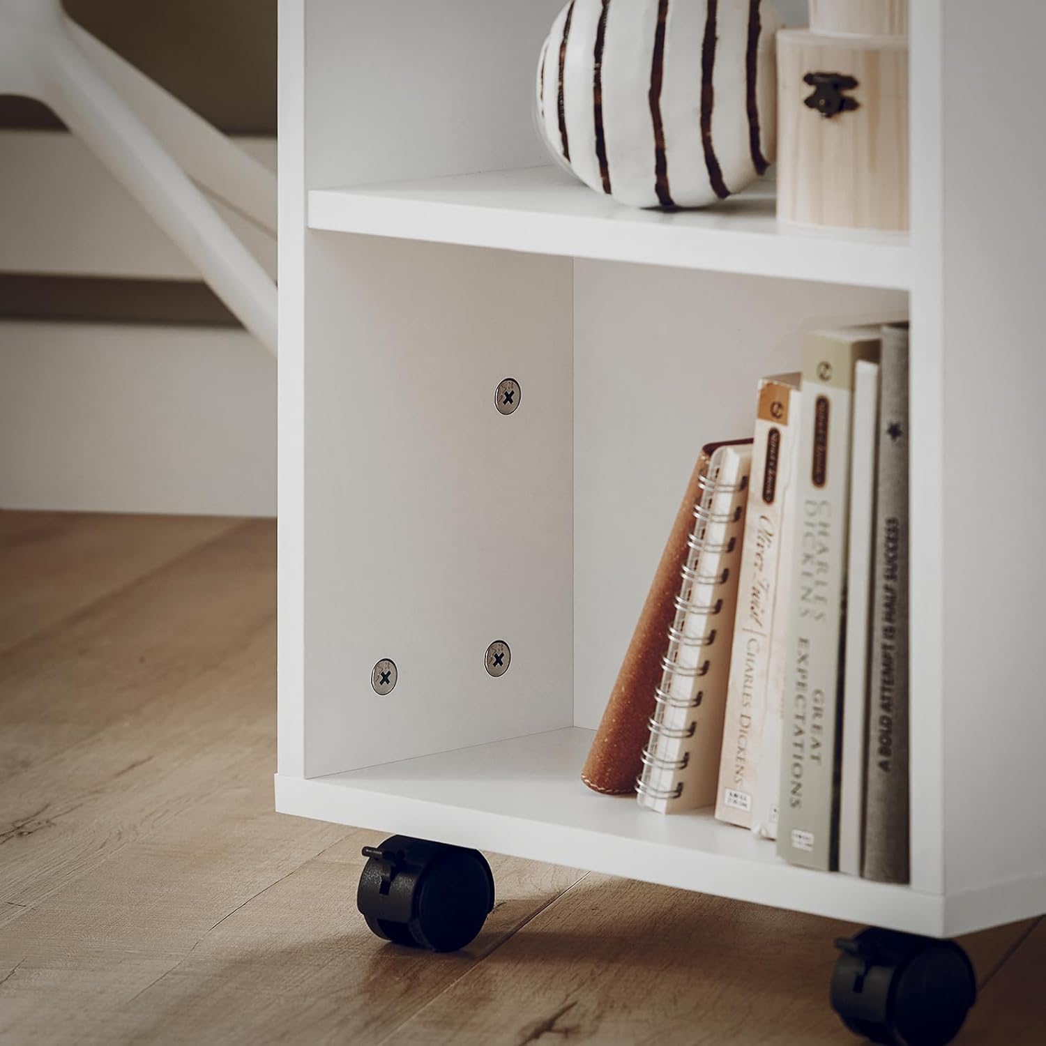 SoBuy® FBT68-W Printer Table with 7 Shelves Rolling Container Office Trolley Trolley White WHT Approx. 60 x 75 x 35 cm. – Bild 7