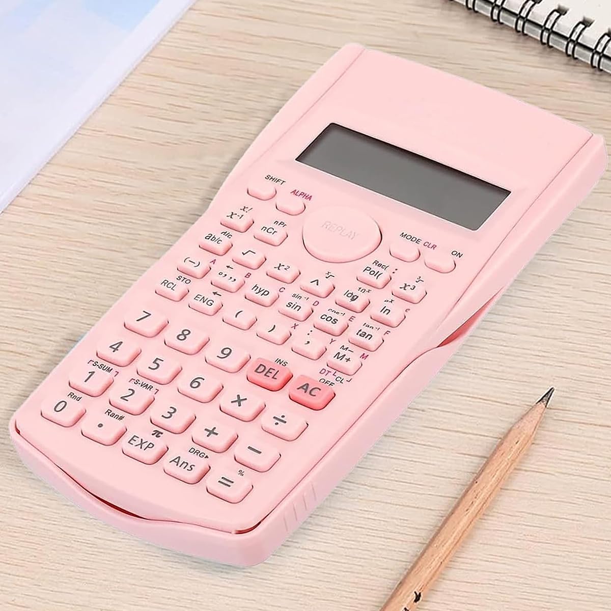 Scientific Calculator, Portable Technical Calculator with Scientific Functions and 240 Functions, Suitable for Students, Teachers, Business Offices (Pink) – Bild 6