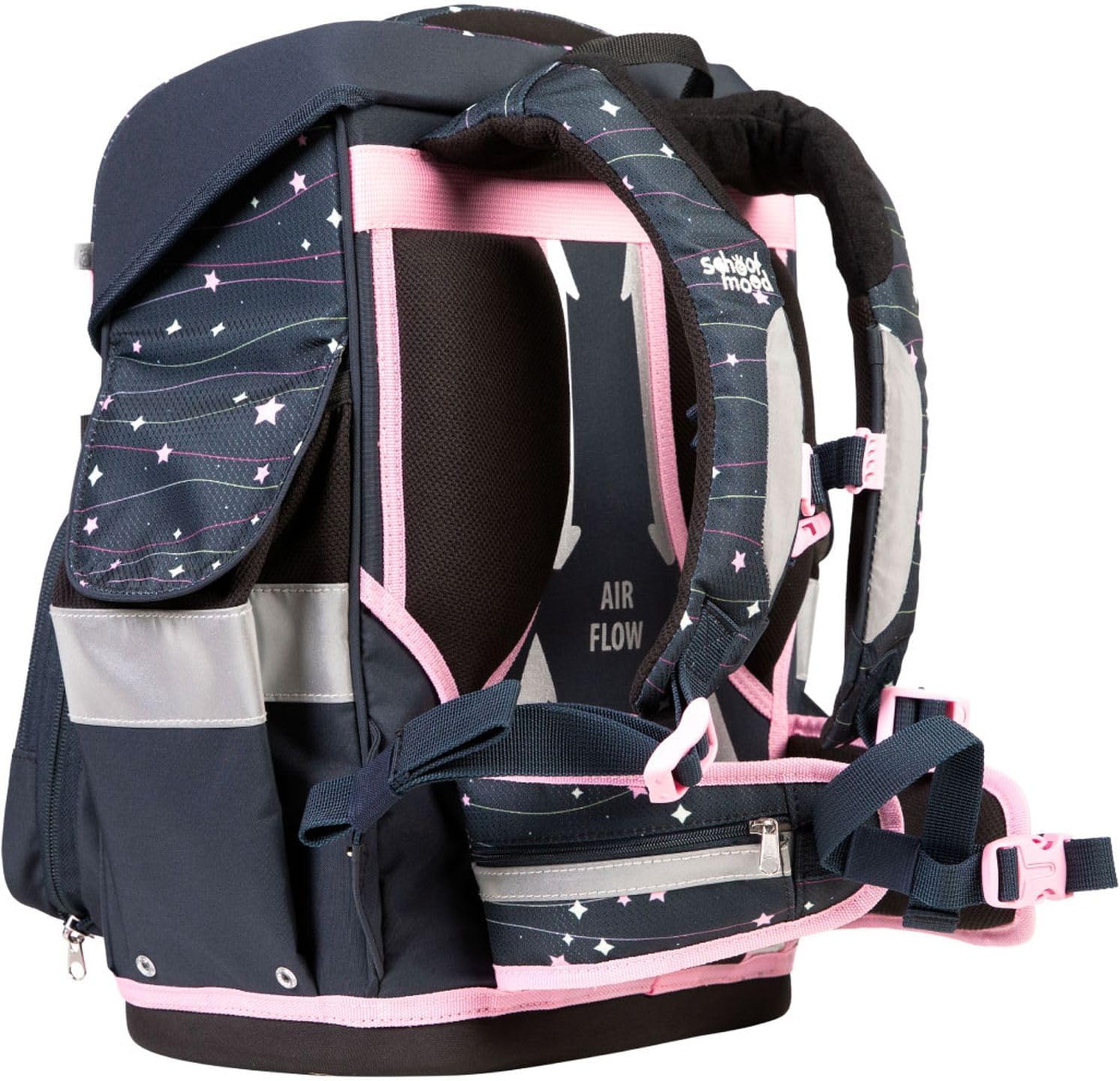 SCHOOL-MOOD Timeless Pro School Bag Set 7-Piece 23.5L Storage Space, Ergonomic Easy Fit System for 1 m to 1.50 m Height, Stable, Waterproof Fabric with Reflectors (Ella Horse) – Bild 5