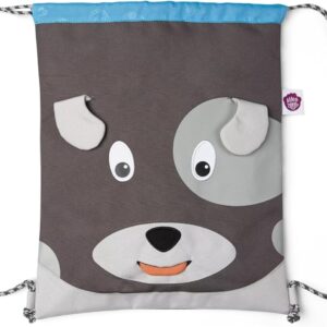 Affenzahn Unisex Kids Perro Backpack Dog Grey
