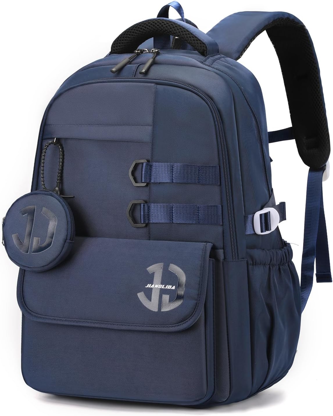 Tanou School Backpack Boys Backpack Teenagers 32L Large School Bag for Boys 12-18 Years, Nylon School Bags Boys Durable Backpacks with Laptop Compartment, Navy Blue