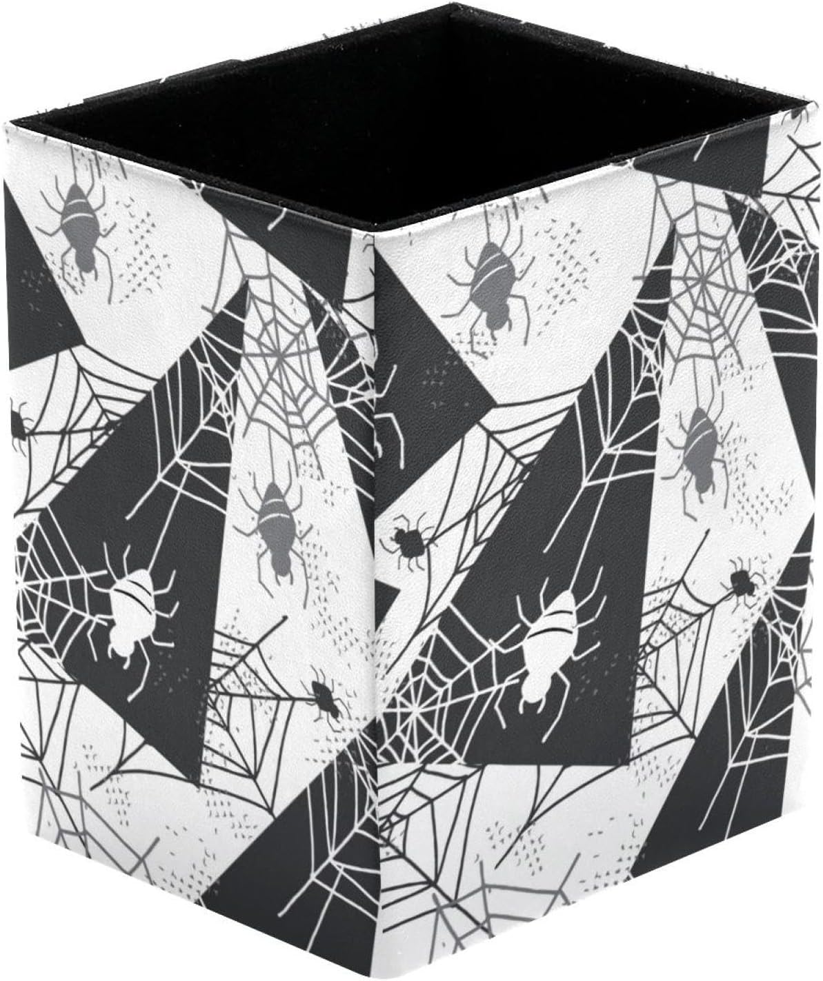 Pen Holder for Desk Scary Halloween Spider Web Prints Pen Holder Pen Holder Makeup Brush Storage Desk Stationery Organizer for Home Office