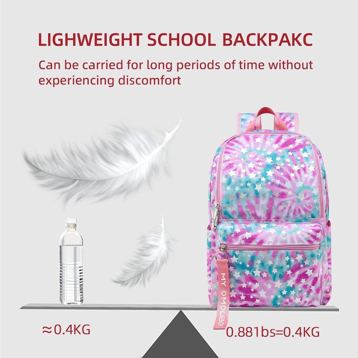 OMOUBOI Laptop Backpack for Men Women Fits 14-15.6 Inch Laptop Lightweight Bookbag School Backpack Work Bags Anti Theft Casual Daypack for Tennis Hiking Weekender Travel Business College – Bild 8