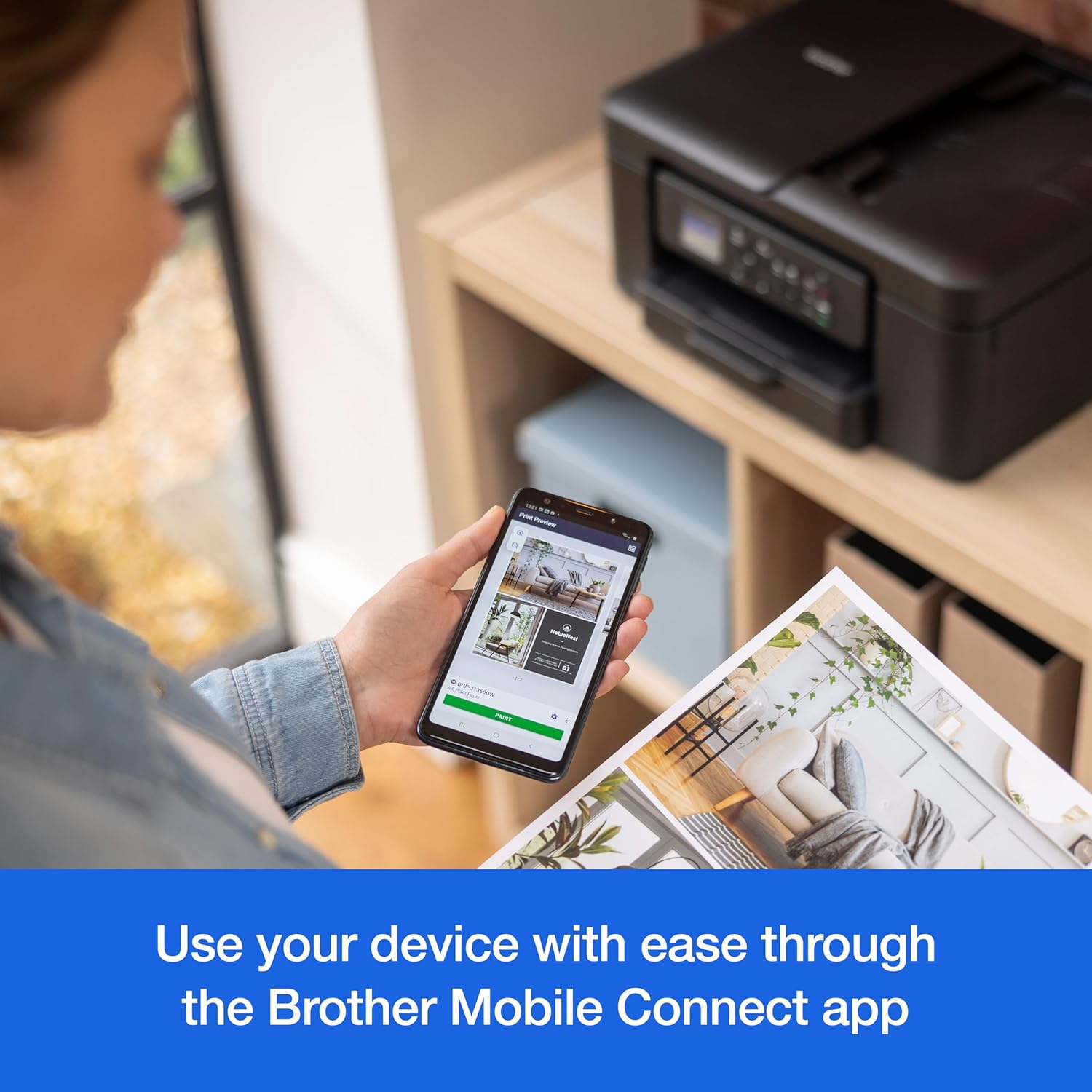 Brother DCP-J1360DW A4 Wireless Inkjet Printer | All-in-One (Print/Copy/Scan) | WiFi/USB 2.0 | A4 | Duplex Printing | Photos | Includes Ink | UK Plug – Bild 6