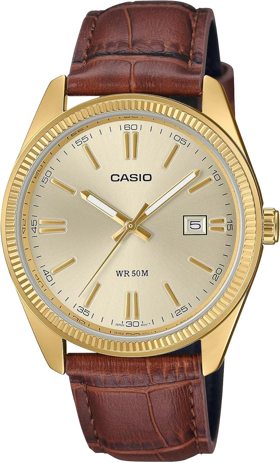 Casio Watch MTP-1302PGL-9AVEF, brown, Modern
