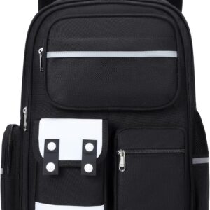 Stylish School Backpack for Girls and Boys Spacious Book Bag for Students School Bag for Teenagers, black, Backpack, Backpacks