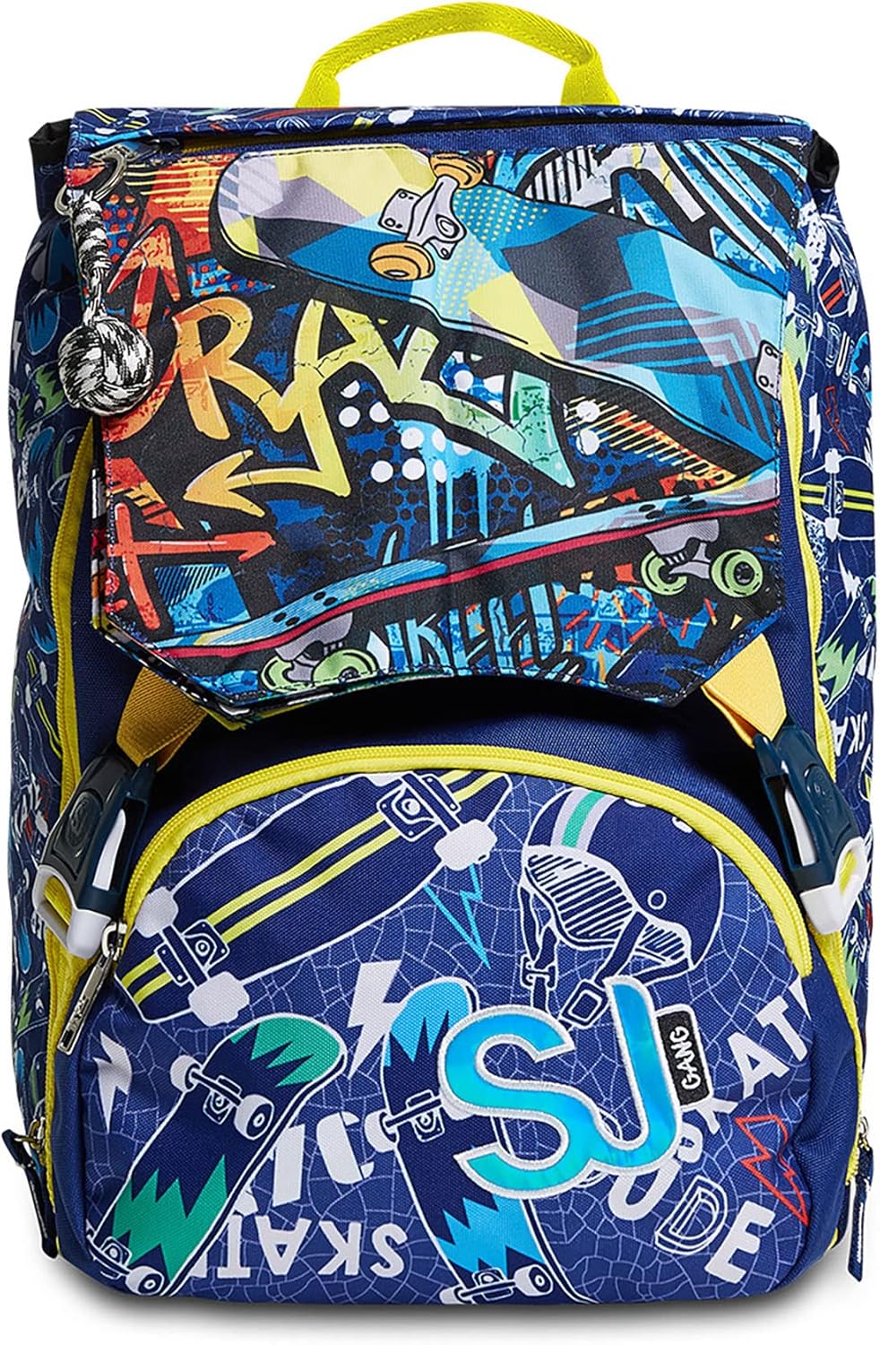 SJ GANG STYLE JAM GANG Primary School Bag 1st Grade Expandable Backpack Extra Volume Spacious School Bag for Girls and Boys Multicolor/Pattern with Flip System – Bild 3