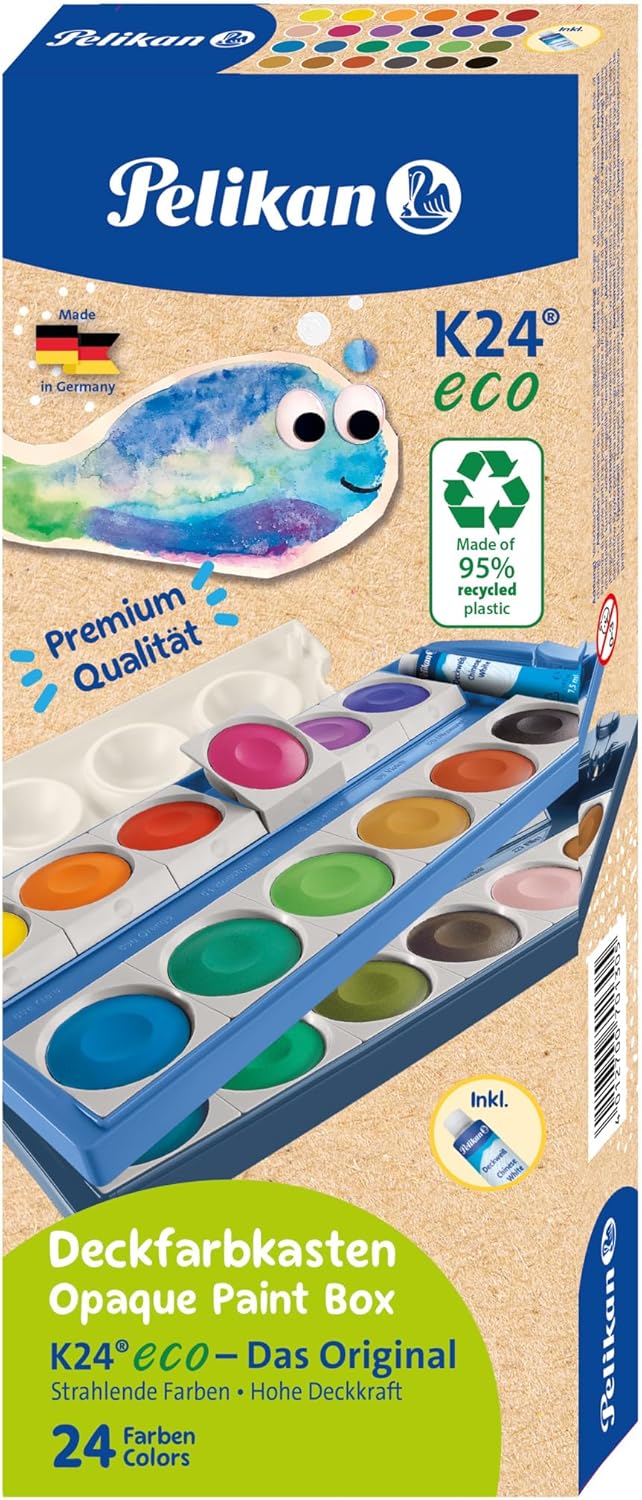 Pelikan K24 eco 701303 Paint Box with 24 Colours Including Opaque White Recycled Plastic – Bild 3