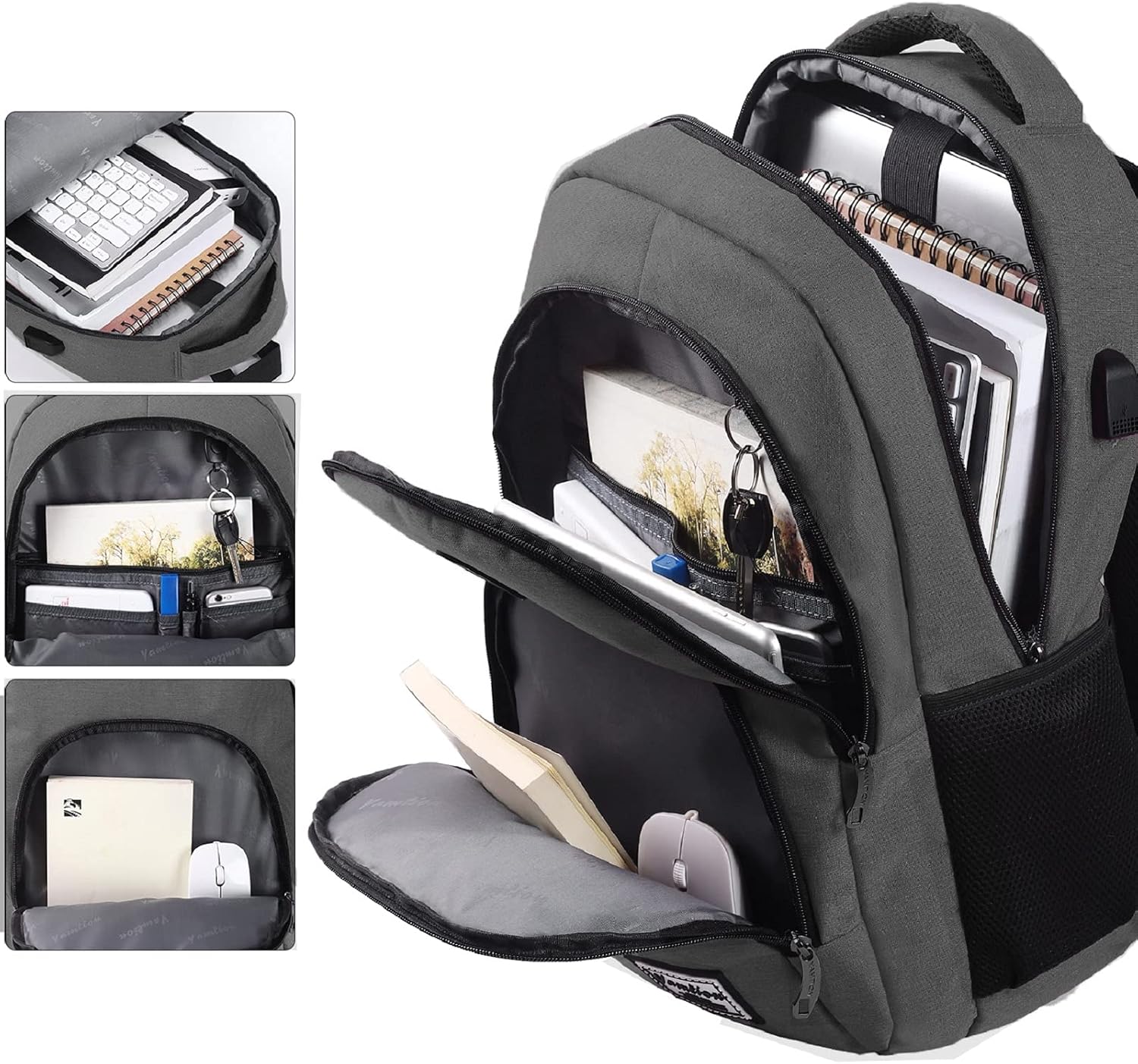 YAMTION 15.6/17.3 inch laptop backpack for men and women, waterproof. – Bild 3