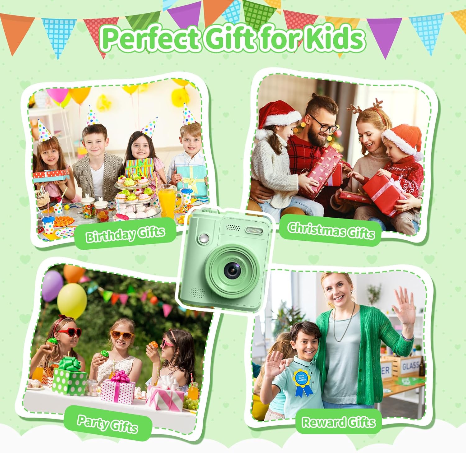 Gofunly Instant Camera Children, 1080P HD Children's Camera Instant Camera with 32GB Card & Printer Paper, Camera Children Instant Print Children's Toy Gifts for Boys and Girls 3-12 Years – Bild 7