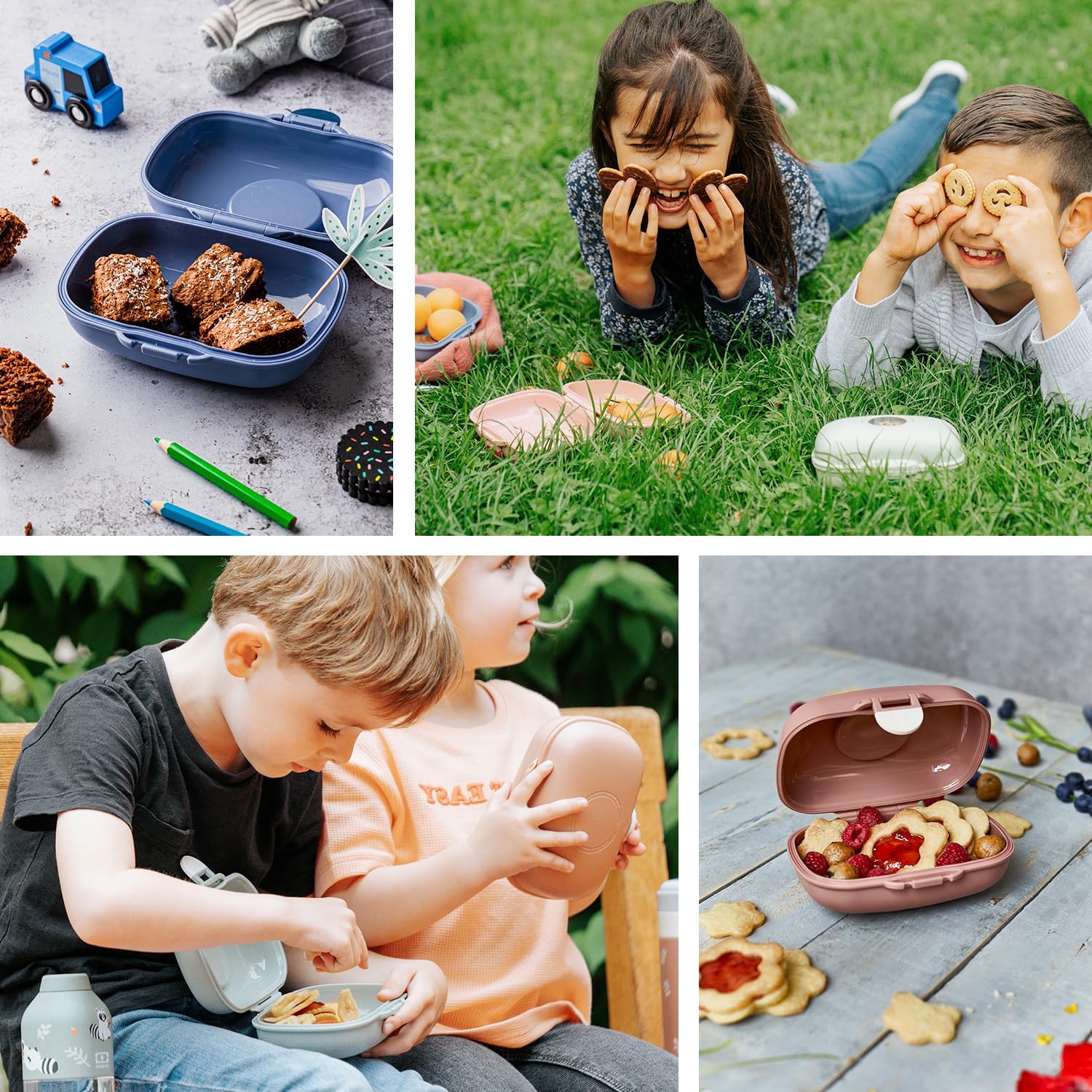 monbento Lunch Box Snack Box Children's Gram - BPA-Free - Lunch Box for School, Park and Travel - Bento Box Personalised & Robust - Microwave and Dishwasher Safe - Raccoon – Bild 4