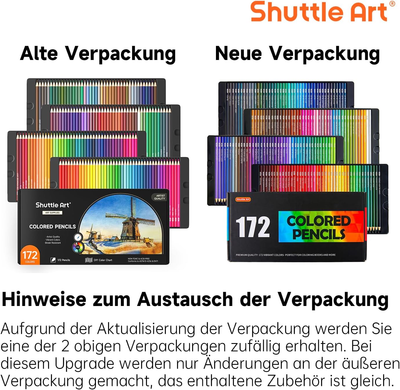 Shuttle Art 172 Colouring Pencils Set, Perfect Colouring Pencils for Adults, Children and Artists for Colouring, Painting and Sketching, Soft Wax Based Colouring Pencils, Wooden Pencils, Colouring – Bild 9