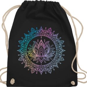 Shirtracer – Gym Bag Backpack – Yoga – Bags – Lotus Flower Spiritual Meditation Mandala Pilates Lotus Relaxation
