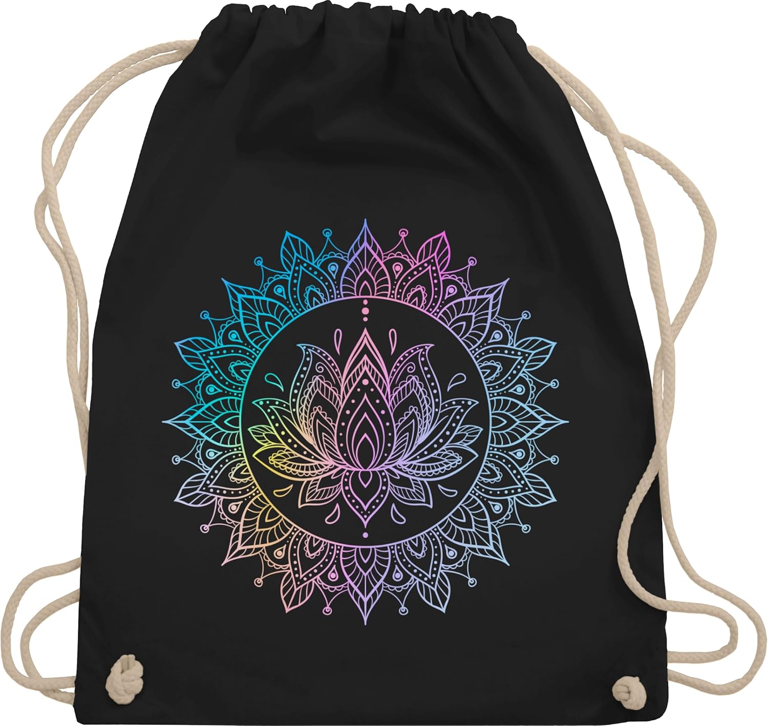 Shirtracer - Gym Bag Backpack - Yoga - Bags - Lotus Flower Spiritual Meditation Mandala Pilates Lotus Relaxation