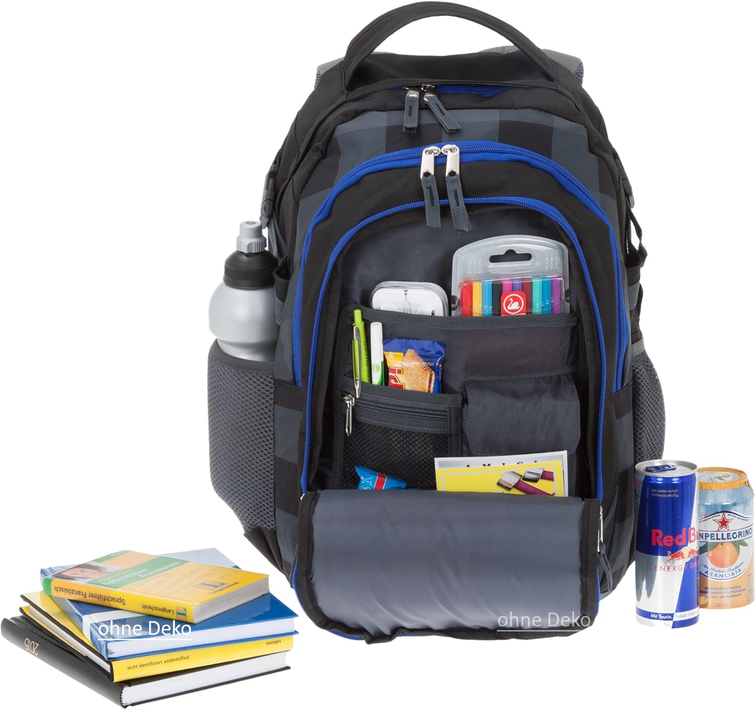 ELEPHANT Hero Signature 12645 School Backpack Design, Butterfly Black Pink, School backpack – Bild 9