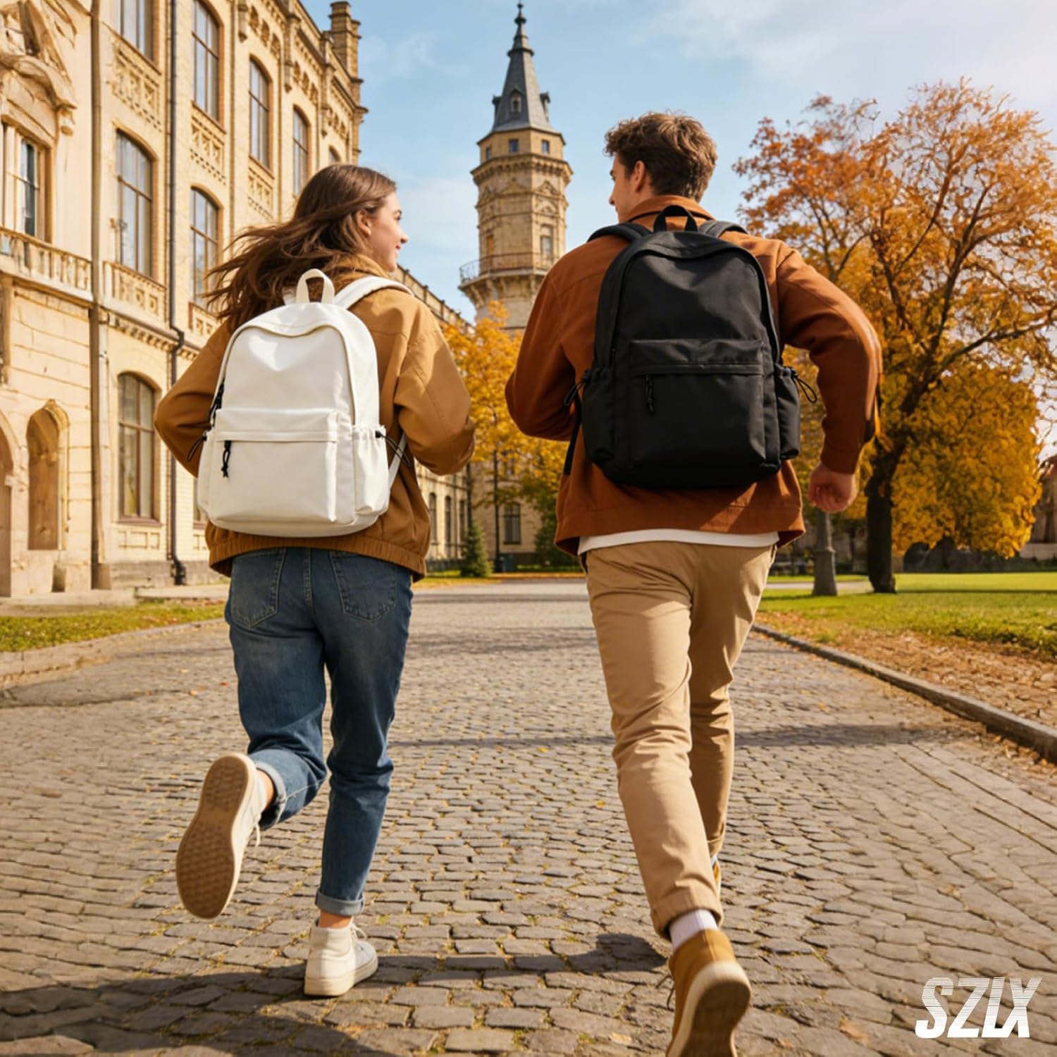 SZLX School Backpack Women's Lightweight School Bag Casual Daypack College Laptop Backpack for Men Women Waterproof Travel Backpack for Sports High School Backpack Teenager School Bags Backpack Girls – Bild 2