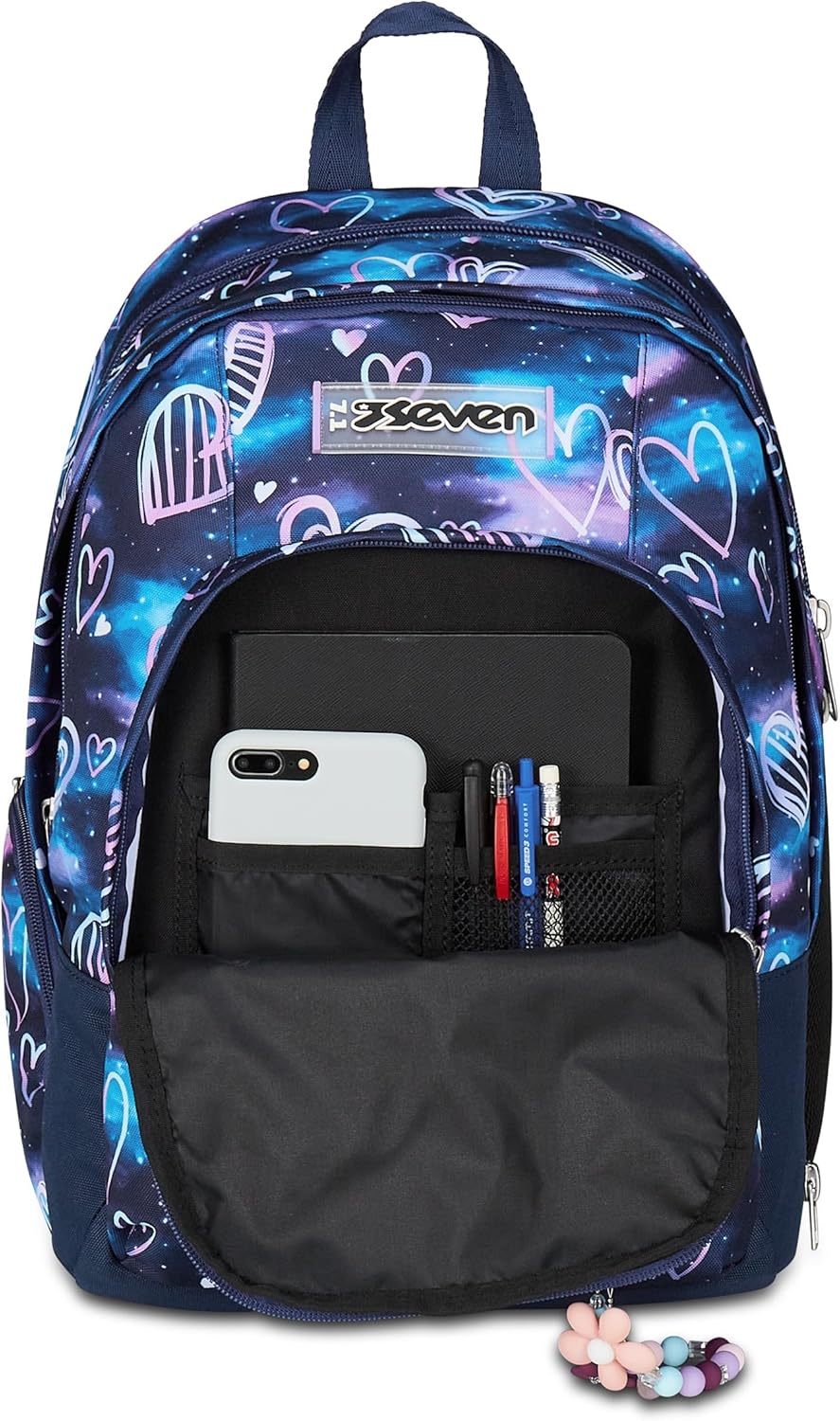 Seven Dual Detach School Backpack for School, Leisure, Spacious School Bag for Teenagers, Girls, Boys, Padded School Bag, with Laptop Compartment and Water Bottle Pocket, Multicoloured – Bild 7