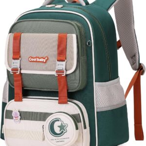 Tanou School Backpack Boys 2nd 5th Grade, 22L Ergonomic Backpack Kids for Primary School, Oxford Fabric Children's Backpack School Bag for Boys 8-12 Years