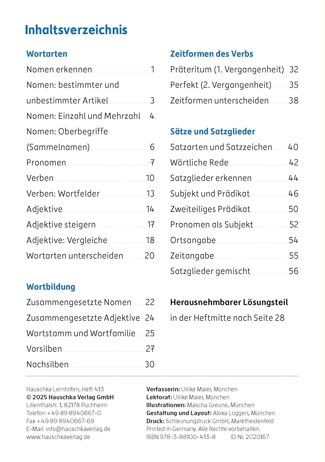 Mein Übungsheft Grammatik 3. Klasse: Lernhilfe Deutsch 3. Klasse, Grammatik lernen – Wortarten, Satzarten und Satzglieder (Lernhefte zum Üben und Wiederholen, Band 413) – Bild 3