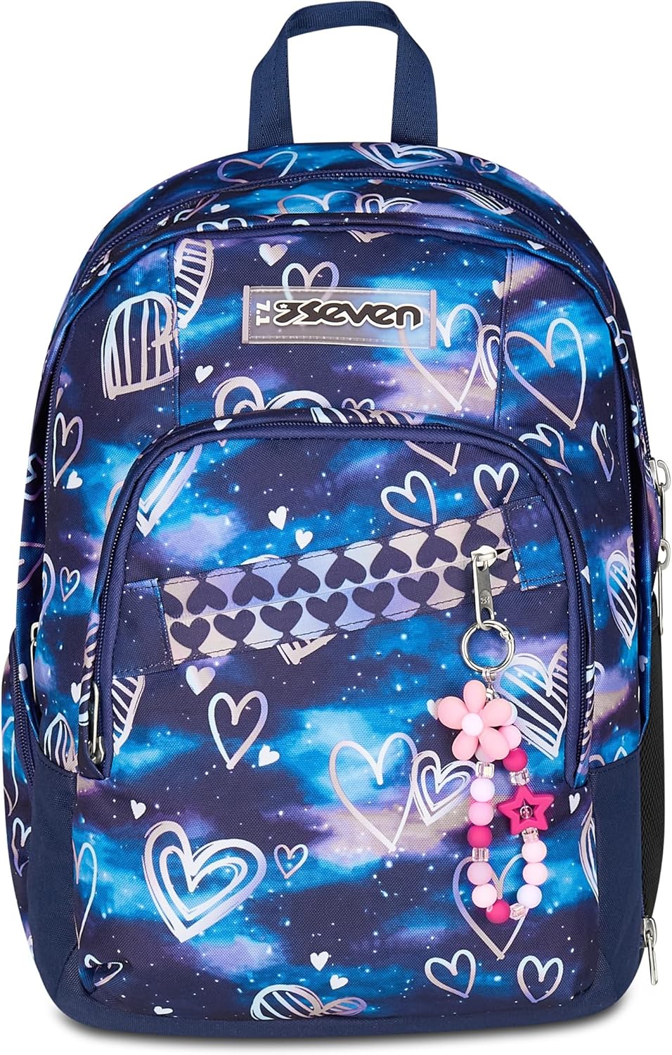 Seven Dual Detach School Backpack for School, Leisure, Spacious School Bag for Teenagers, Girls, Boys, Padded School Bag, with Laptop Compartment and Water Bottle Pocket, Multicoloured