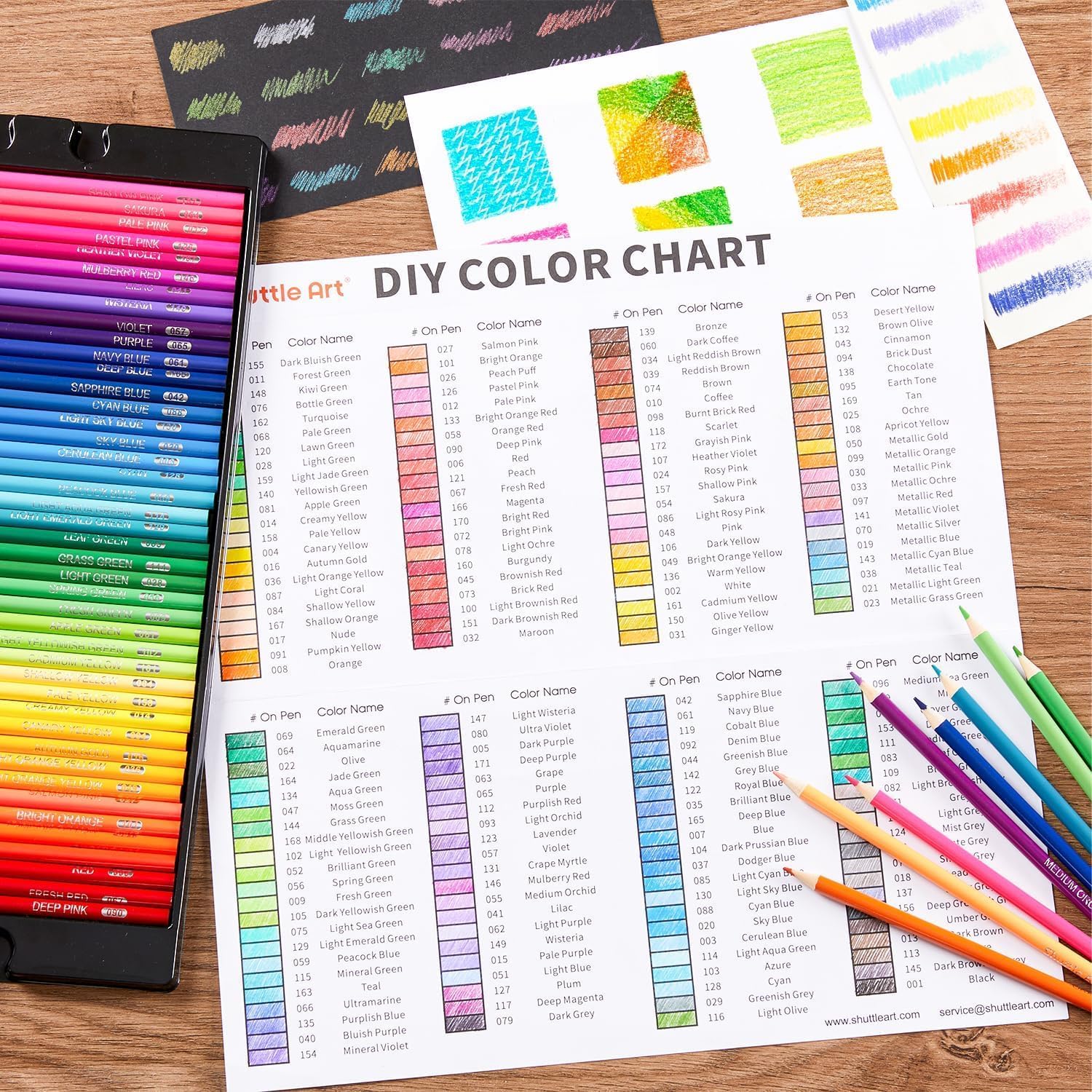 Shuttle Art 172 Colouring Pencils Set, Perfect Colouring Pencils for Adults, Children and Artists for Colouring, Painting and Sketching, Soft Wax Based Colouring Pencils, Wooden Pencils, Colouring – Bild 5