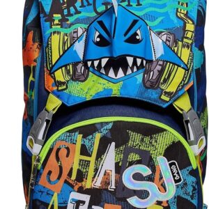 SJ Backpack, School Bag for Primary School, from 1st Grade, Expandable School Bag, Extra Volume, Spacious School Bag for Girls and Boys, Multicolor/Pattern, with Flip System, Floral / Vapor, School &