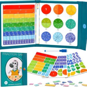 Fraction Calculation Material Magnetic, Fraction Calculation Montessori Material, Fraction Discs, Fraction Circles for Children, Multicoloured Fractional Calculation Learning, Fraction Calculation for