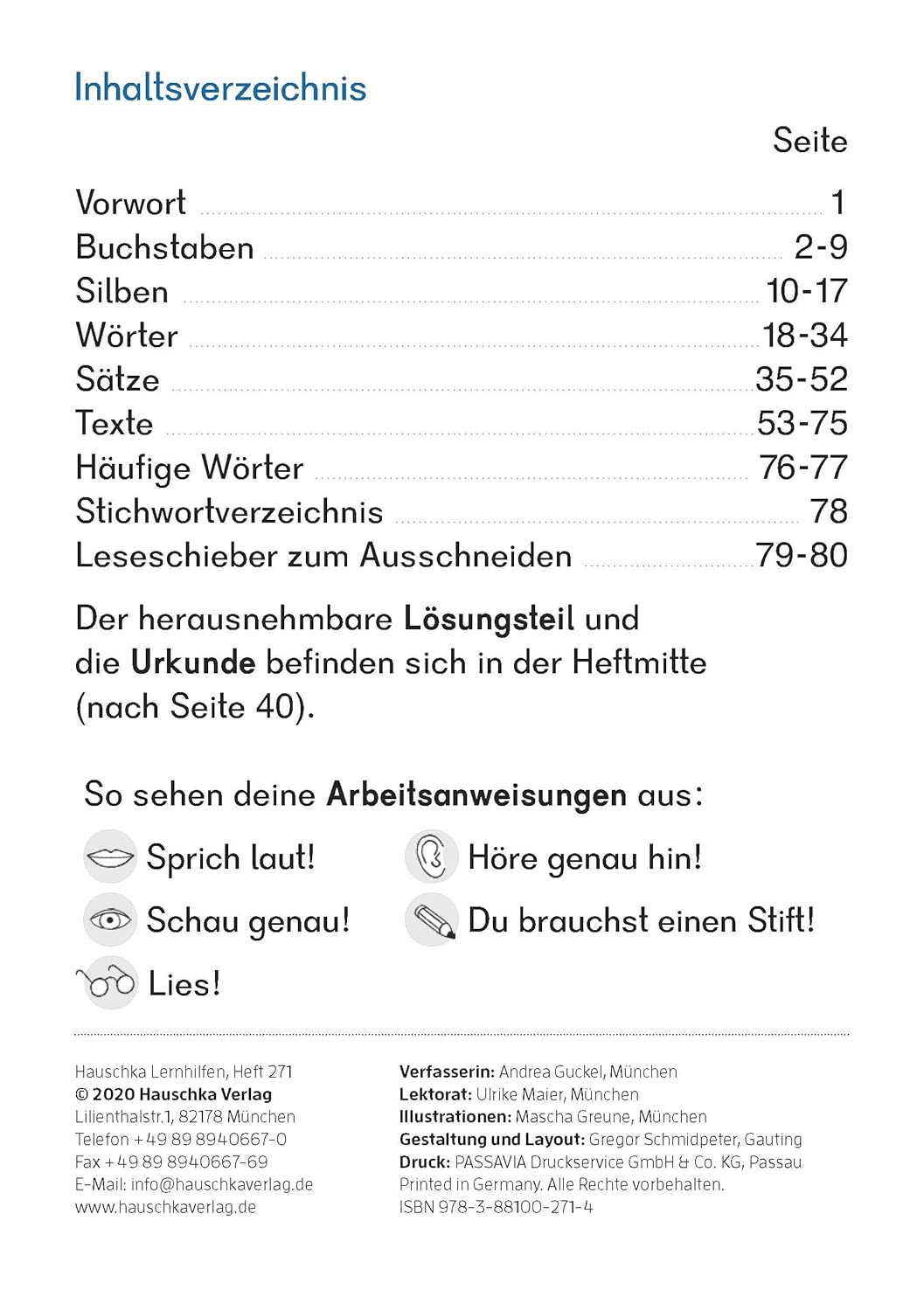 Deutsch 1. Klasse Übungsheft - Besser lesen: Silben lesen lernen 1. Klasse für Erstleser. Wie im Unterricht: Erklärungen mit Übungen und Lösungen (Forder- und Förderhefte, Band 271) – Bild 3