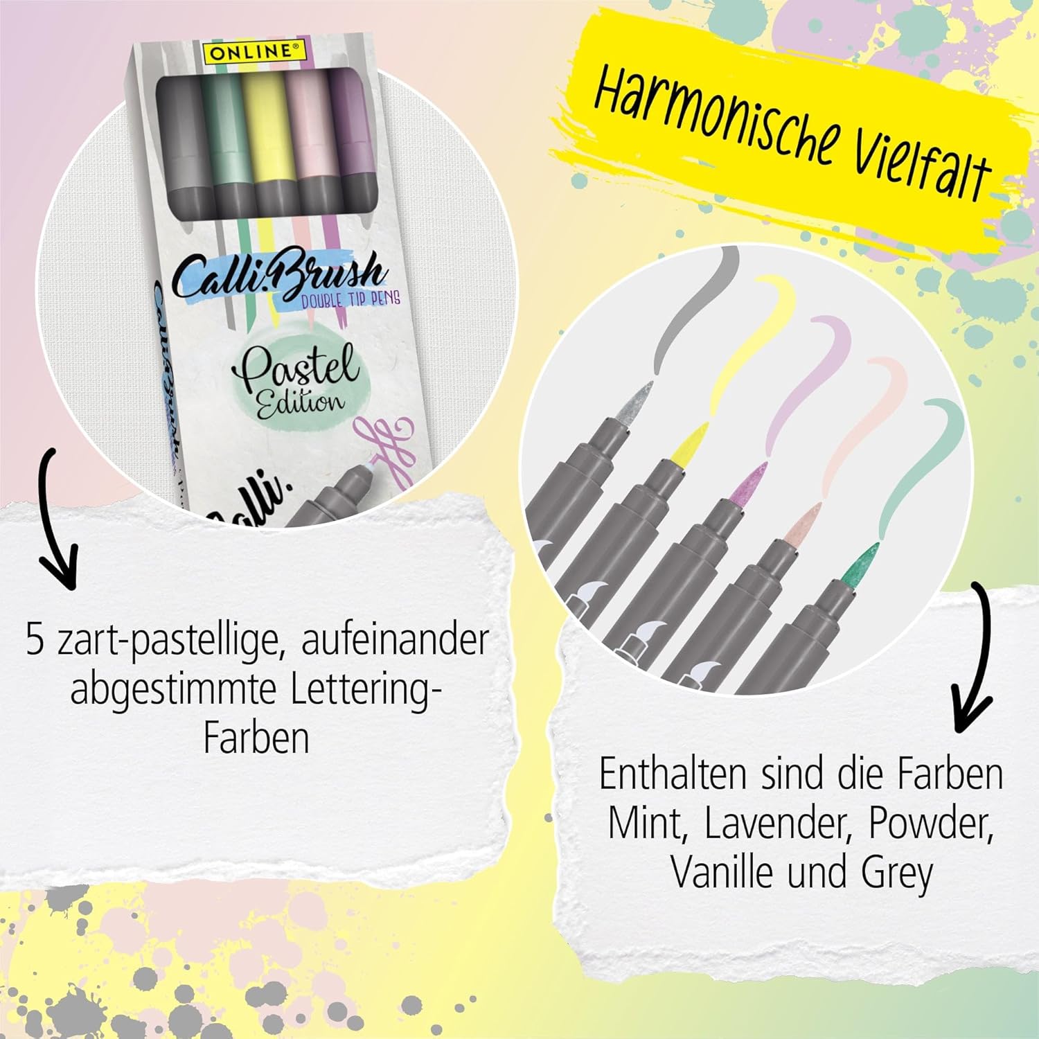 Online Calli.Brush Pastel, Set of 5 Handlettering Brush Pens – Bild 6