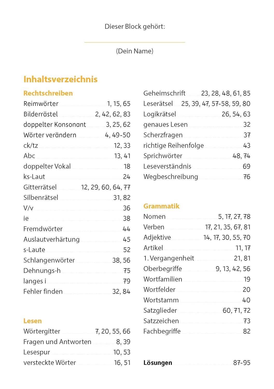 Mein Rätselblock Deutsch 3. Klasse: Rätsel für kluge Köpfe mit Lösungen - Förderung mit Freude (Das Rätselbuch für die Grundschule, Band 683) – Bild 3
