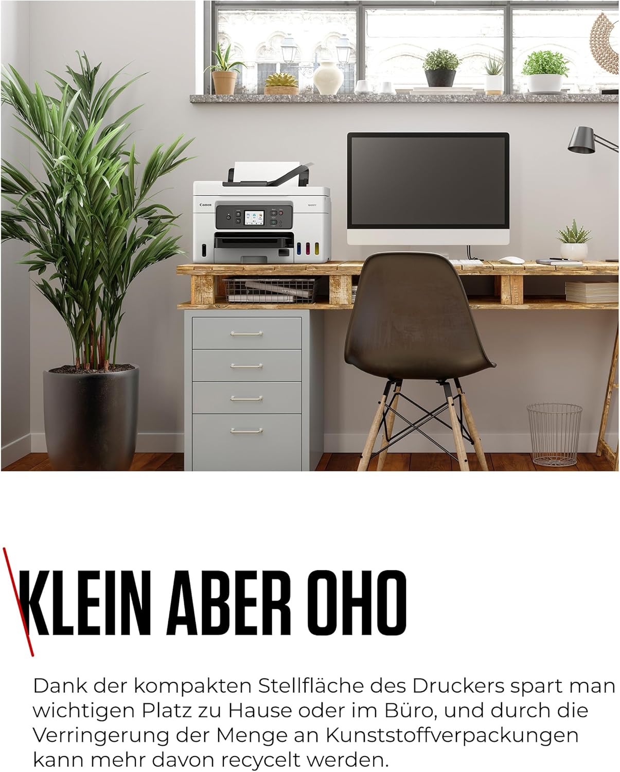 Canon MAXIFY GX4050 MegaTank Multifunktionsdrucker 4in1 (Tintenstrahl, Druck, Kopie, Scan, Fax, ADF 35 Blatt, WLAN, LAN, TouchLCD, Duplex, niedrige Seitenkosten, hohe Reichweite, gerader Einzug) weiß – Bild 9