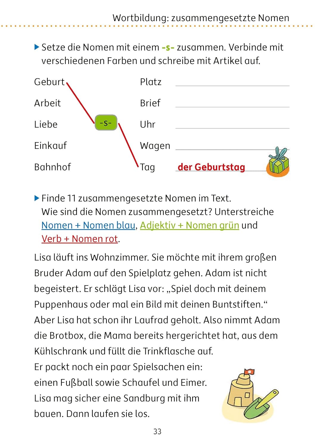 Mein Übungsheft Grammatik 4. Klasse: Lernhilfe Deutsch 4. Klasse, Grammatik lernen – Satzglieder, Wortbildung, Satzarten Grundschule (Lernhefte zum Üben und Wiederholen, Band 414) – Bild 7