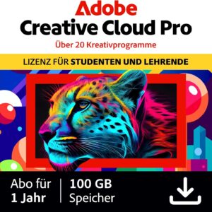 Adobe Creative Cloud Pro | Student & Teacher | Grafik Design | Gen AI | 1 Jahr| PC/Mac| Digital Download