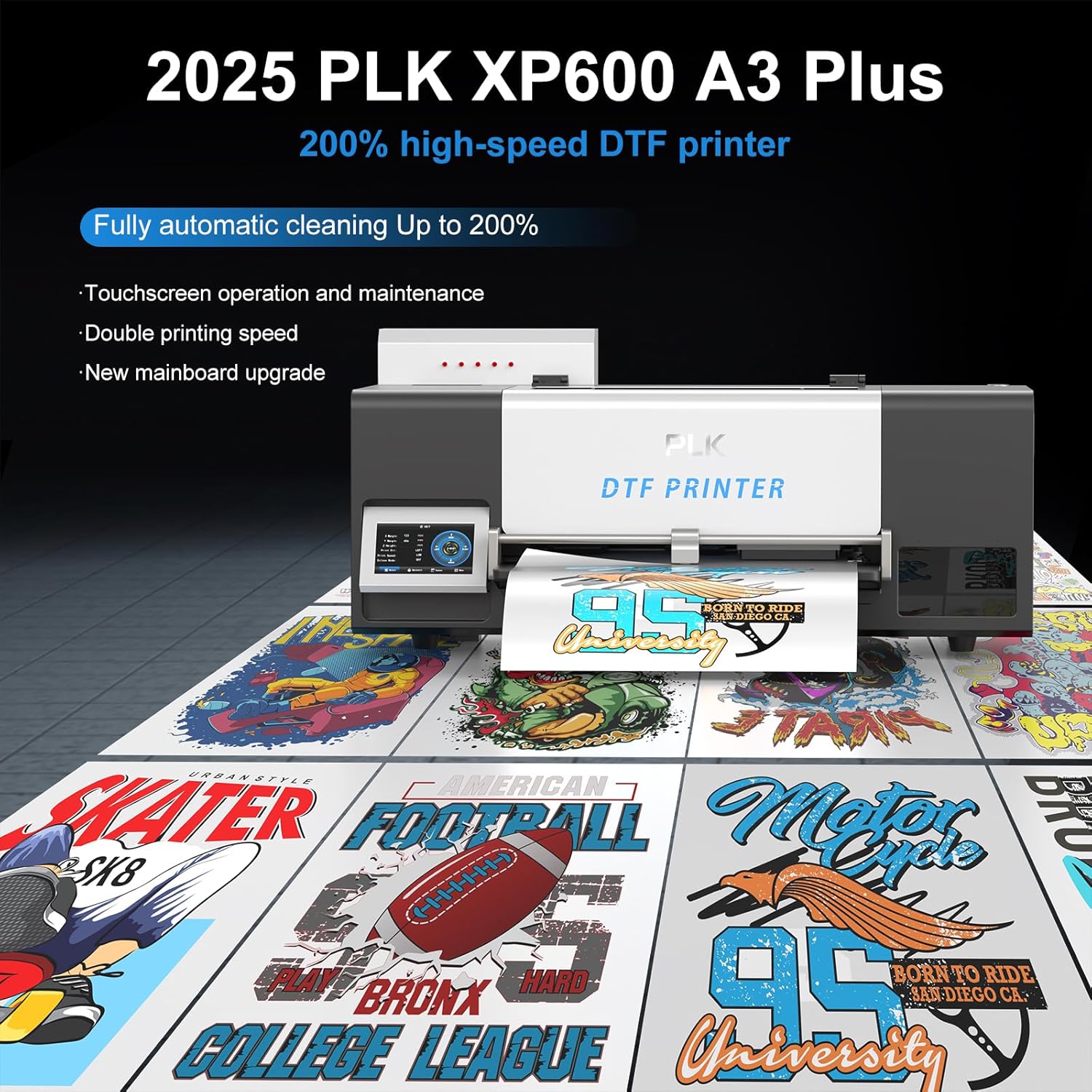 PLK A3 Plus DTF Printer with Powder Shaker Dryer, XP600 DTF Printer with Double Speed L805/L1800, Automatic Cleaning and Dual White Ink System, Direct Film Machine – Bild 8