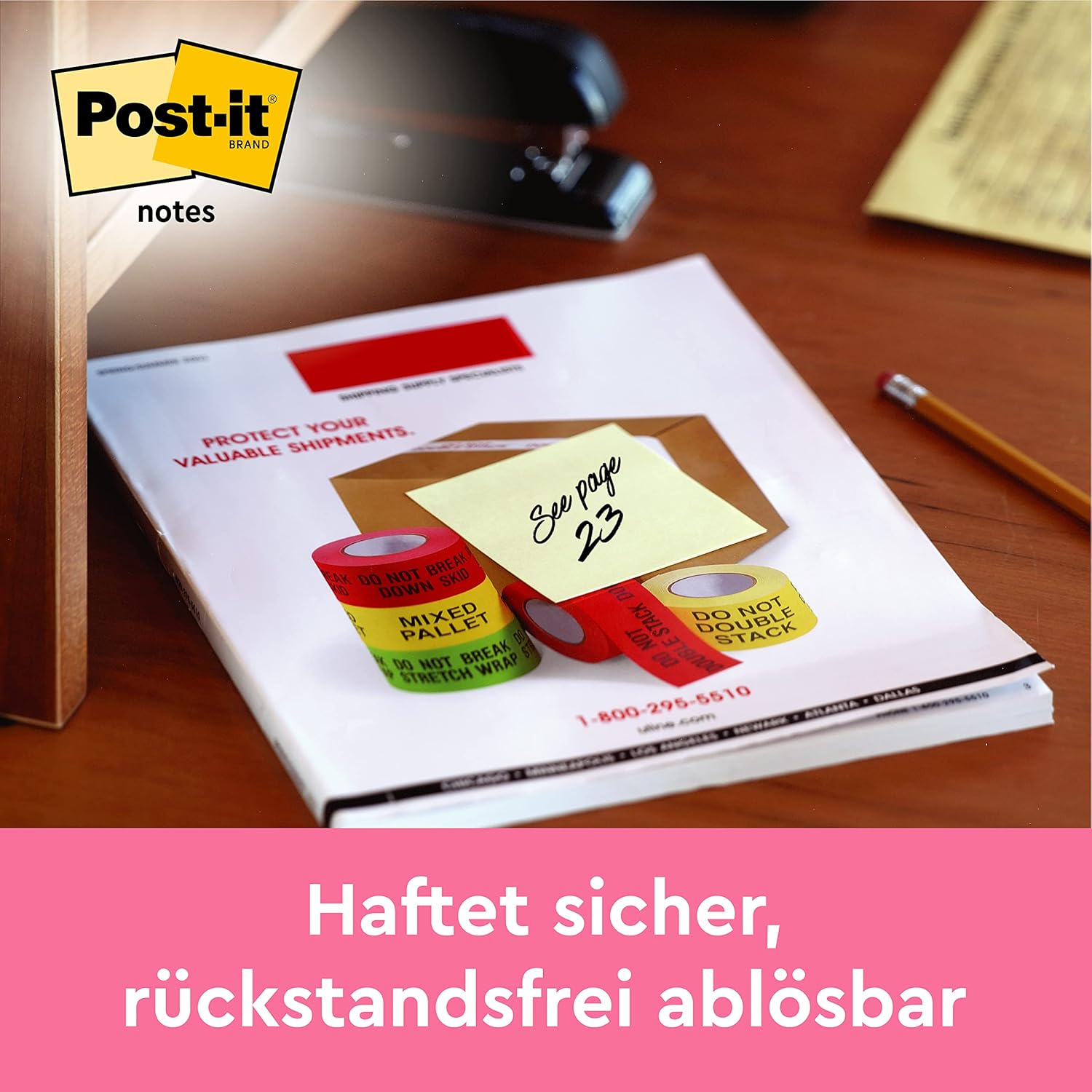 Post-it 653E Notes, 653E 38 x 51 mm - Canary Yellow, 12 Pads (100 Sheets Per Pad) – Bild 3