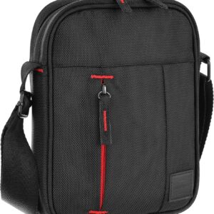 BARRENS Men’s Small Shoulder Bag, Men’s Crossbody Bag, Waterproof Bag Made of 1680D Polyester, Men’s Bag, Suitable for Business, Work and Travel