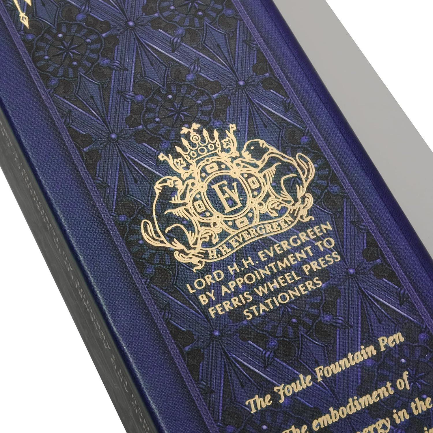 Ferris Wheel Press Joule Fountain Pen Luna Celeste Double Gold Plated, Sapphire Lacquer Finish Two-Tone Steel Nib Leather Sleeve/Medium – Bild 5
