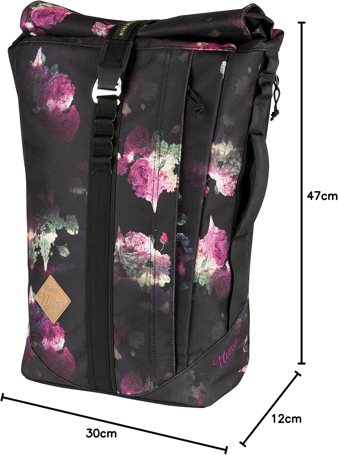 Nitro Scrambler, Businessrucksack mit Roll-Top und gepolstertem 15“ Wide Laptopfach, Urban Mobility Rucksack, Kurierrucksack, Alltagsrucksack, 28 L + – Bild 6